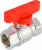 Кран шаровой FAR 1/2", ВР, красн. бабочка, хром